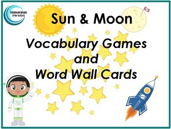 Preview of English_Sun & Moon Vocabulary Games