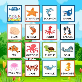 Enhance Cognitive Development: Printable Sea Animal Flash Cards for Kids