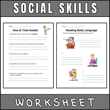 Preview of Enhancing Social Fluency in Students through Interactive Worksheets