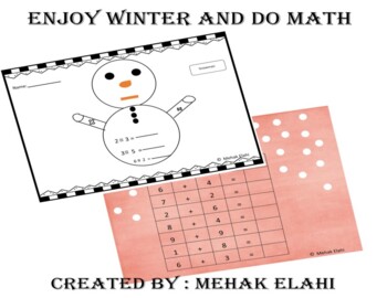 Preview of Enjoy math and do math. Enjoy with snowman.