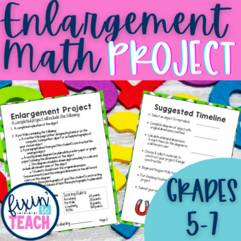 Preview of Enlargement Math Project for Middle School