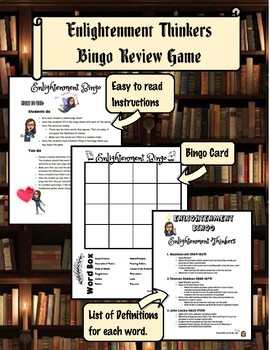 Preview of Enlightenment Bingo Review Game