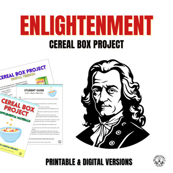 Preview of Enlightenment Cereal Box Project: Printable & Digital Resource