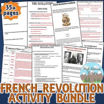 Preview of French Revolution Activity Bundle (World History)