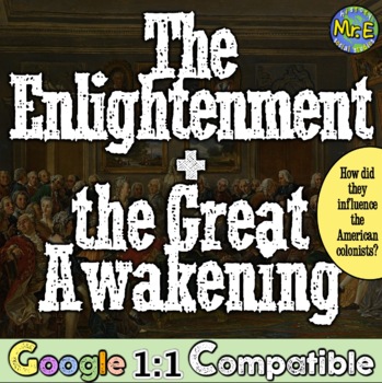 Preview of Enlightenment & Great Awakening Guided Notes | Birth of American Revolution 