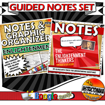 Preview of Enlightenment Guided Notes PowerPoint Presentation & Graphic Organizer