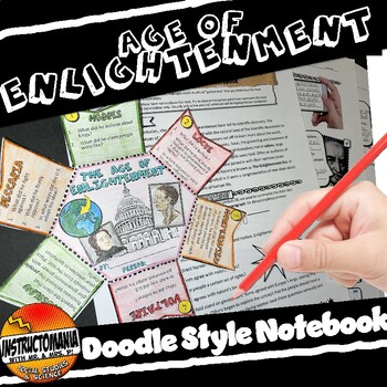 Preview of Enlightenment Interactive Notebook -Snapshot Reading Workbook Foldables Activity