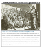 Enlightenment Law & Government Reading with Worksheet