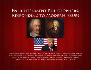 Enlightenment Philosophers: Responding to Modern Issues Activity