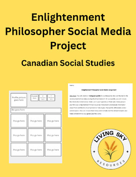 Preview of Enlightenment Philosophers Social Media Project - History 10 Saskatchewan
