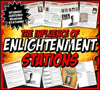Preview of Enlightenment Stations Activity Set with Graphic Organizers l Google Classroom