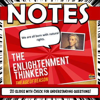 Preview of Enlightenment Thinkers PowerPoint and Google Slides Notes