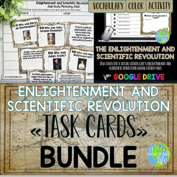 Preview of Enlightenment and Scientific Revolution Task Cards BUNDLE