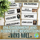 Enlightenment and Scientific Revolution Word Wall without 