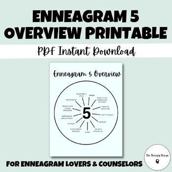 Preview of Enneagram 5 Overview Printable