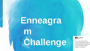 Preview of Enneagram Challenge - Staff Team Building Editable PD