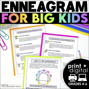 Preview of Enneagram Personality Types for Big Kids - Community Building Activities