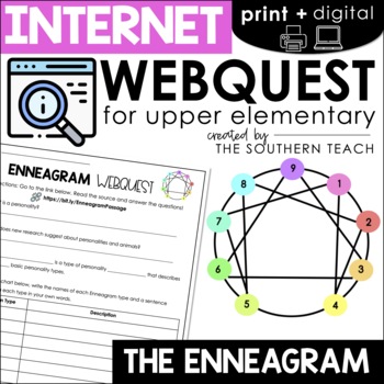 Preview of Enneagram WebQuest - Internet Scavenger Hunt Activity