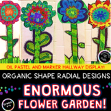  Spring Flower Garden!  Paper & Oil Pastel 2-D Art Lesson!