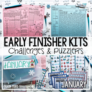 Preview of Early Finisher Activities | Math Enrichment | January Winter