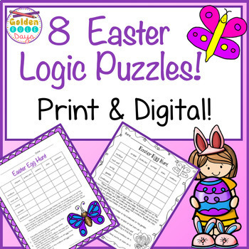 Preview of Enrichment Activities Easter Logic Puzzles Fast Finishers Print Digital