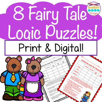 Preview of Enrichment Activities Fairy Tale Logic Puzzles Fast Finishers Digital & Print