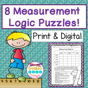 Preview of Enrichment Activities Measurement Logic Puzzles Fast Finishers Print Digital