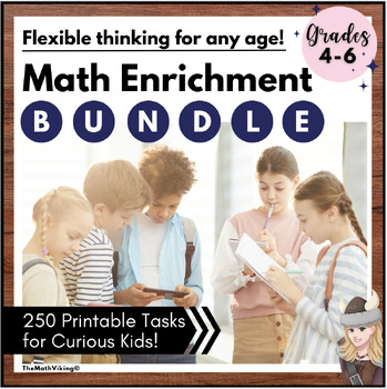 Preview of Enrichment Bundle: Mental Math Decimals, Fractions, Area Puzzles, Algebra & More