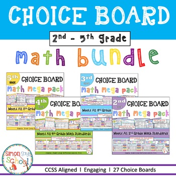 Preview of Math Project Choice Board Bundle for Distance Learning