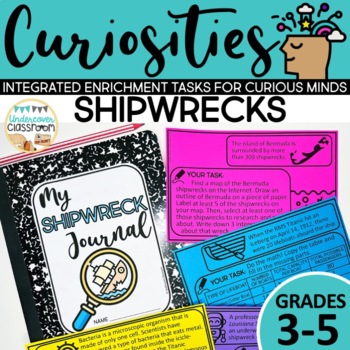Preview of Enrichment Task Cards | Shipwrecks | Gifted and Talented Independent Activities