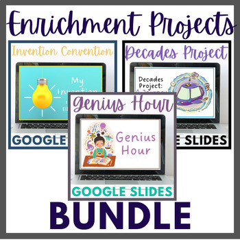 Preview of Enrichment Writing Projects! Google Slides