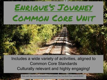 Preview of Enrique's Journey Unit-Common Core Aligned!
