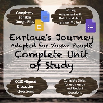 Preview of Enrique's Journey (Adapted for Young People) Unit of Study