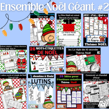 Preview of Ensemble Géant #2 | Noël | Giant Christmas Bundle French | FSL