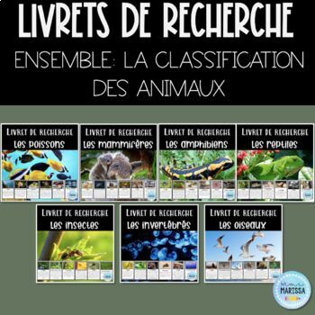 Preview of Ensemble: La classification des animaux - Livrets de recherche animaux