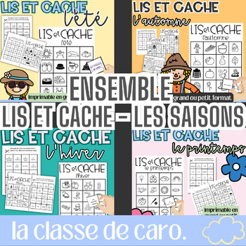 Preview of Ensemble - Lis et cache - Les saisons - (French Seasons Vocabulary Bundle)