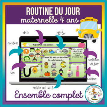 Preview of Ensemble - Routines du jour Mat 4 ans - 180 jours