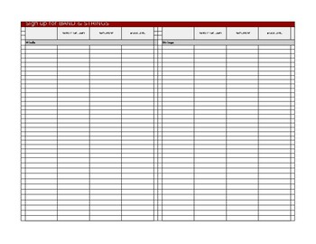 Preview of Ensemble Sign-up Sheets