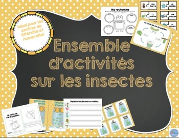 Preview of Ensemble d'activités sur les insectes/ French insects activity bundle