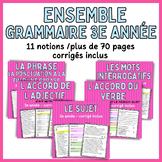 Ensemble de grammaire 3e année/ Bundle