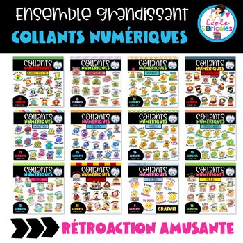 Preview of Ensemble grandissant-collants numériques (french digital stickers)