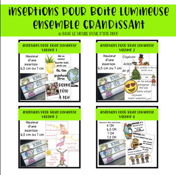 Preview of Ensemble grandissant boîte lumineuse / Growing bundle French lightbox insert