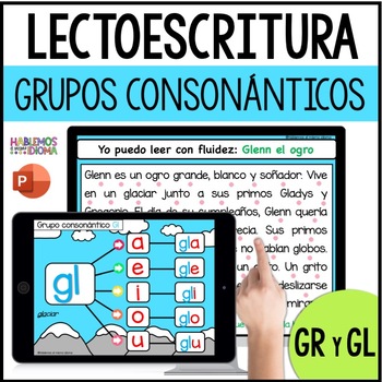 Preview of Enseña las sílabas trabadas | Grupos consonánticos Gr y Gl | Presentación PPT