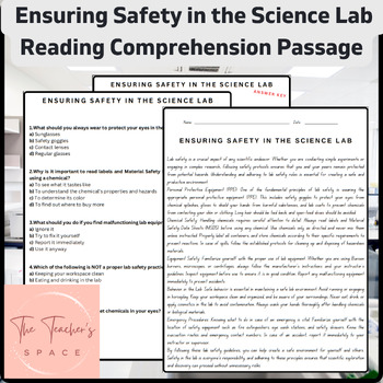 Preview of Ensuring Safety in the Science Lab Reading Comprehension Passage