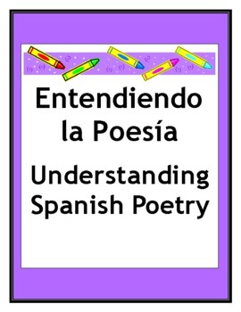 Preview of Entendiendo la Poesia - Understanding Spanish Poetry