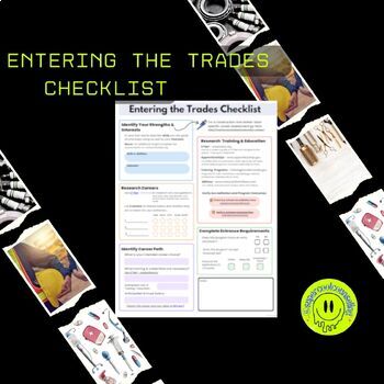 Preview of Entering the Trades Checklist - Trade School, Skilled Labor, Military & more!