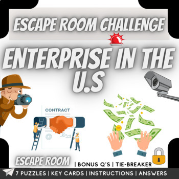 Preview of Enterprise and Entrepreneurs Escape Room Challenge