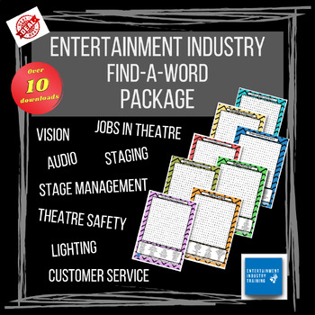Preview of Entertainment Industry Find a Word Package