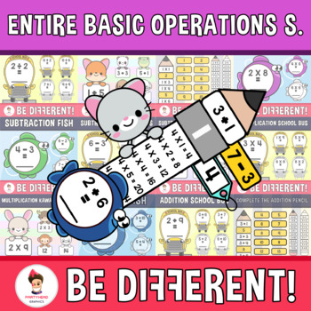 Preview of Entire Basic Operations Sets Section Lifetime License Growing Bundle Clipart