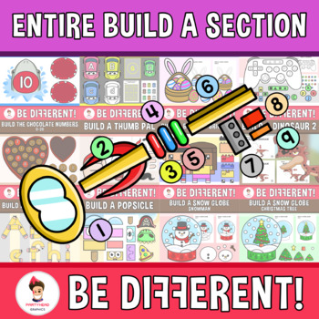 Preview of Entire Build A Section Lifetime License Growing Bundle Clipart